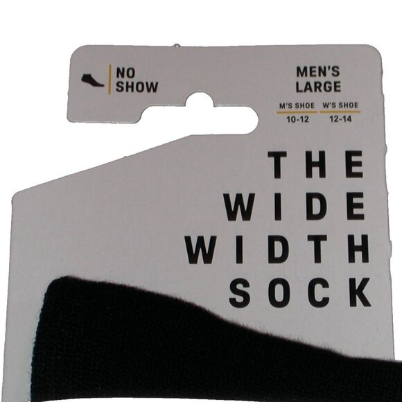 Wide Open from Darn Tough Vermont Men's LG Black NWT - Wide Width No Show Socks - Picture 3 of 5